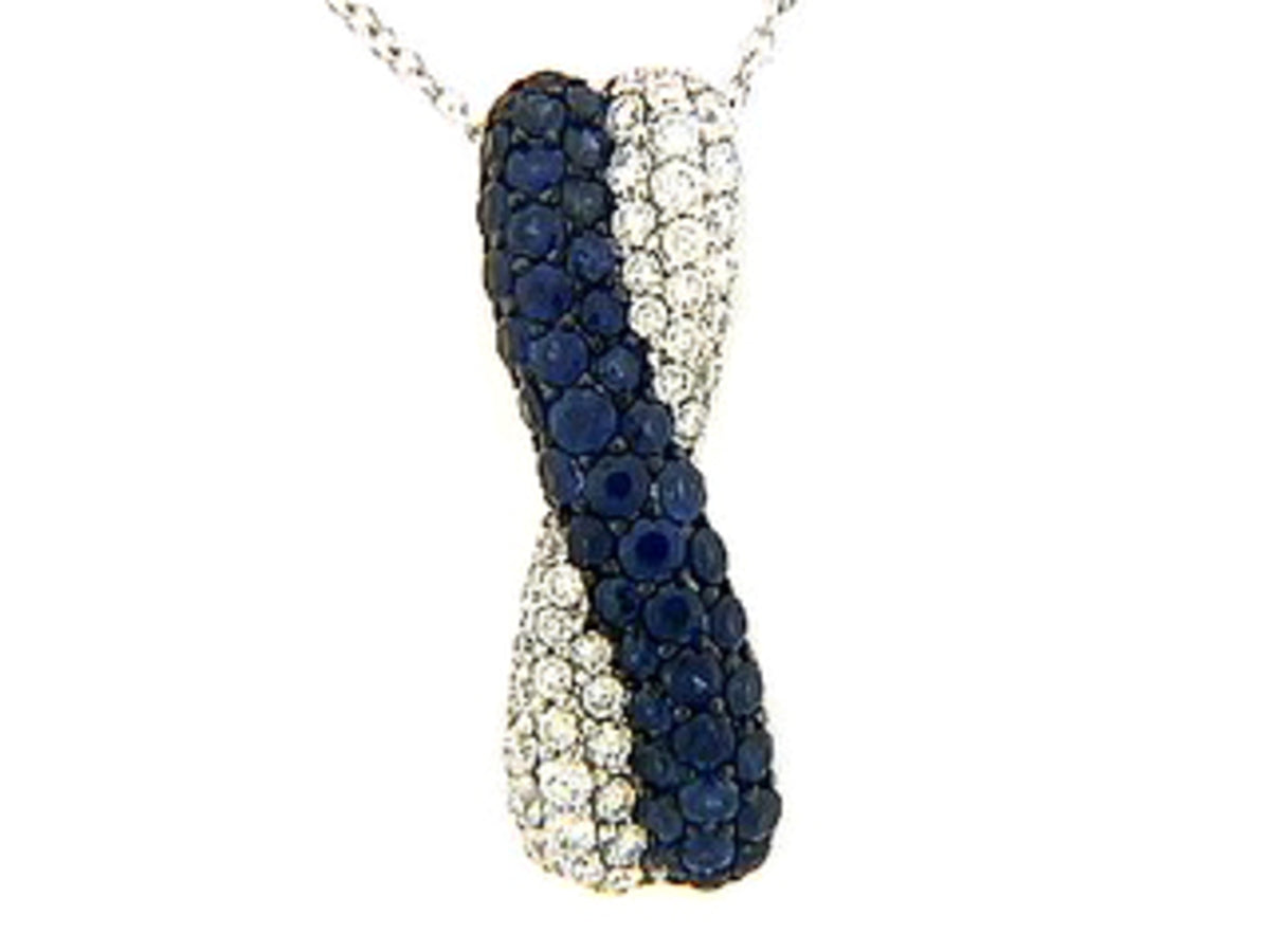 SAPPHIRE & DIAMOND PENDANT