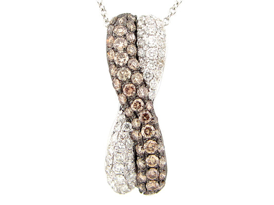 BROWN & WHITE DIAMOND PENDANT