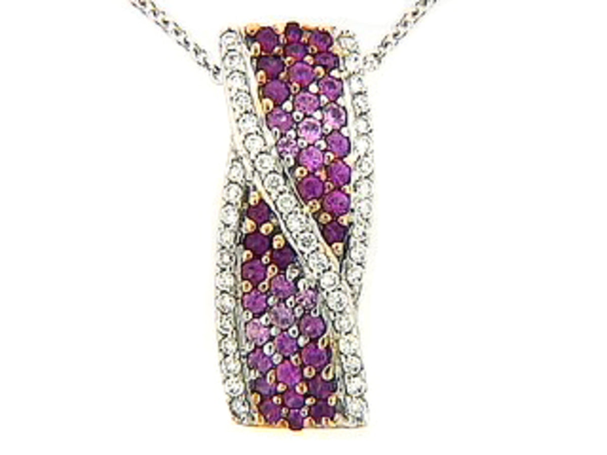PINK SAPPHIRE & DIAMOND PENDANT