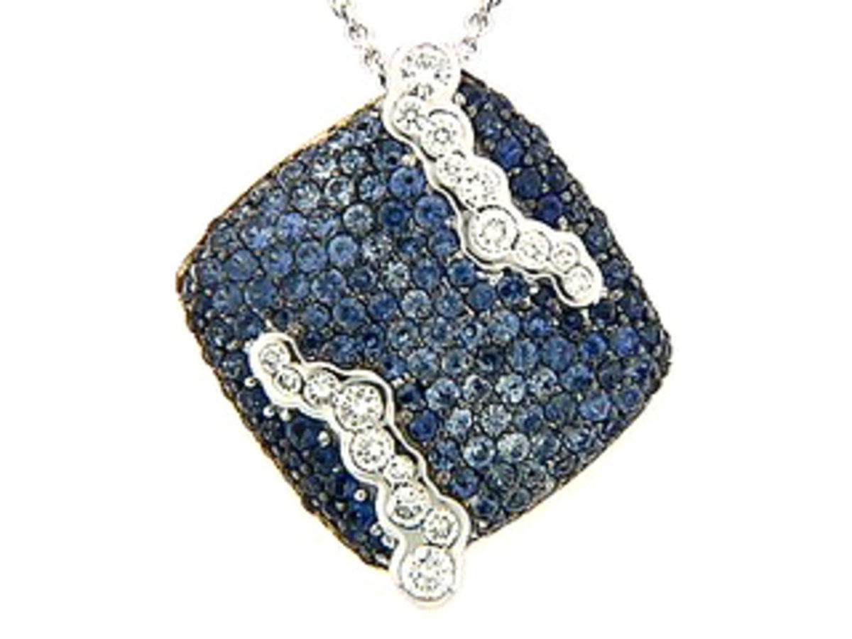 SAPPHIRE & DIAMOND PENDANT