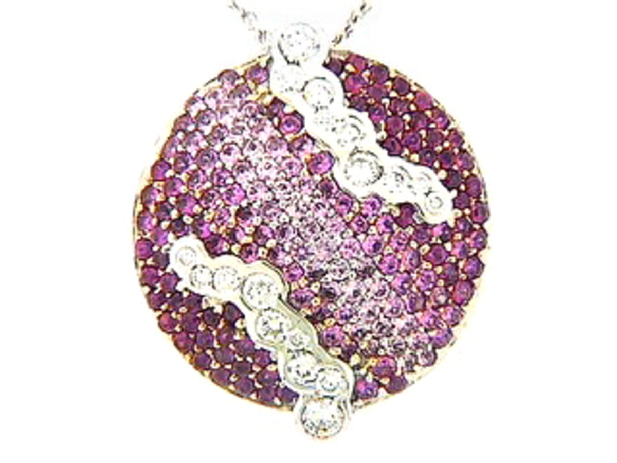 PINK SAPPHIRE & DIAMOND PENDANT