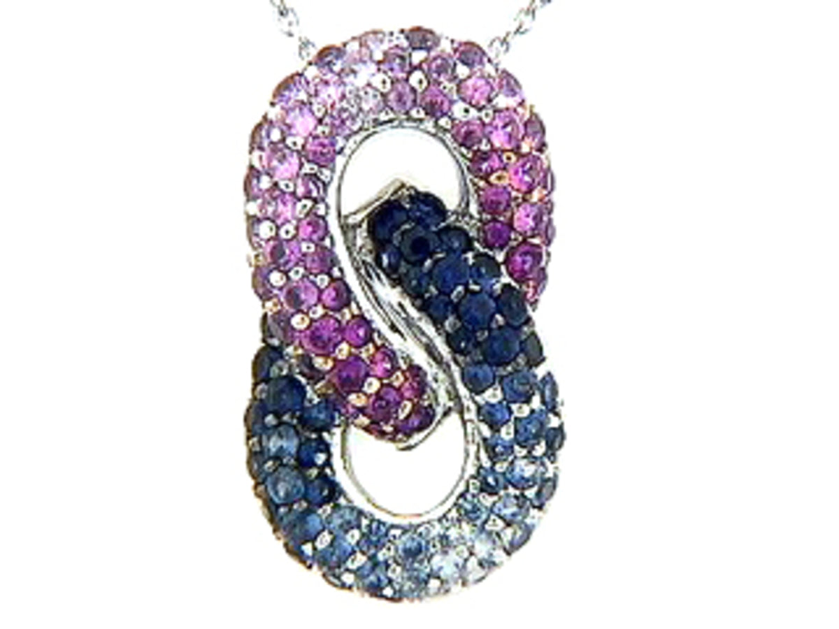 PINK & BLUE SAPPHIRE PENDANT