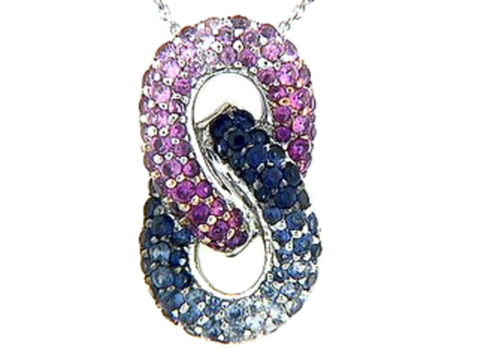 PINK & BLUE SAPPHIRE PENDANT