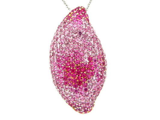 PINK SAPPHIRE PENDANT, 18KW (H)