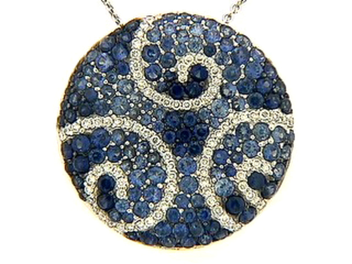 SAPPHIRE & DIAMOND PENDANT