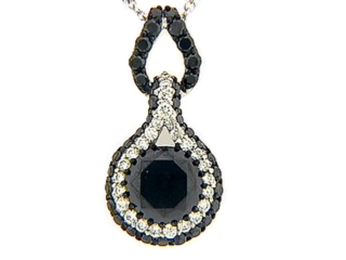 SEMI MOUNT BLACK & WHITE DIAMOND PENDANT