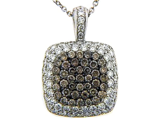 BROWN & WHITE DIAMOND PENDANT