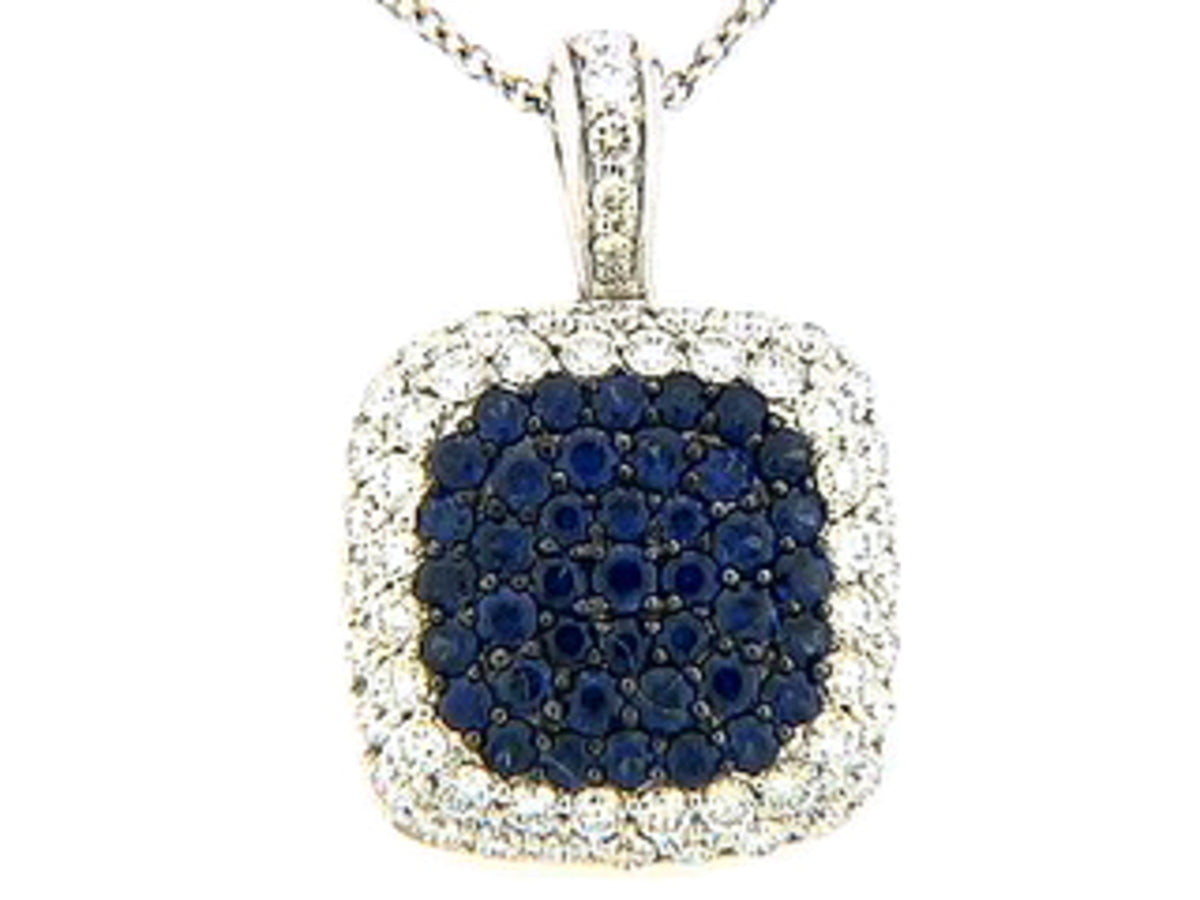 SAPPHIRE & DIAMOND PENDANT