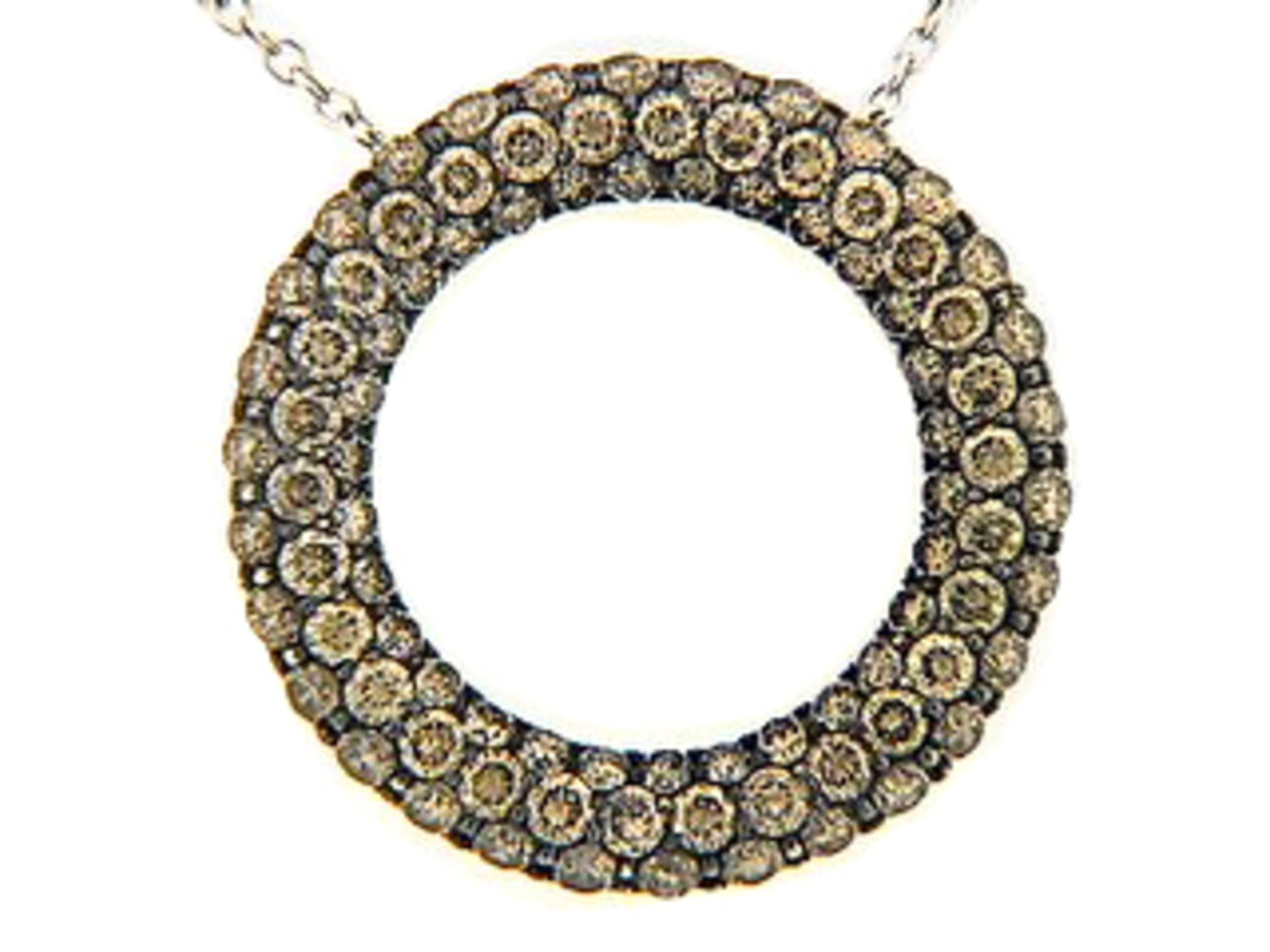 Brown Diamond Pendant, 14kw (N)