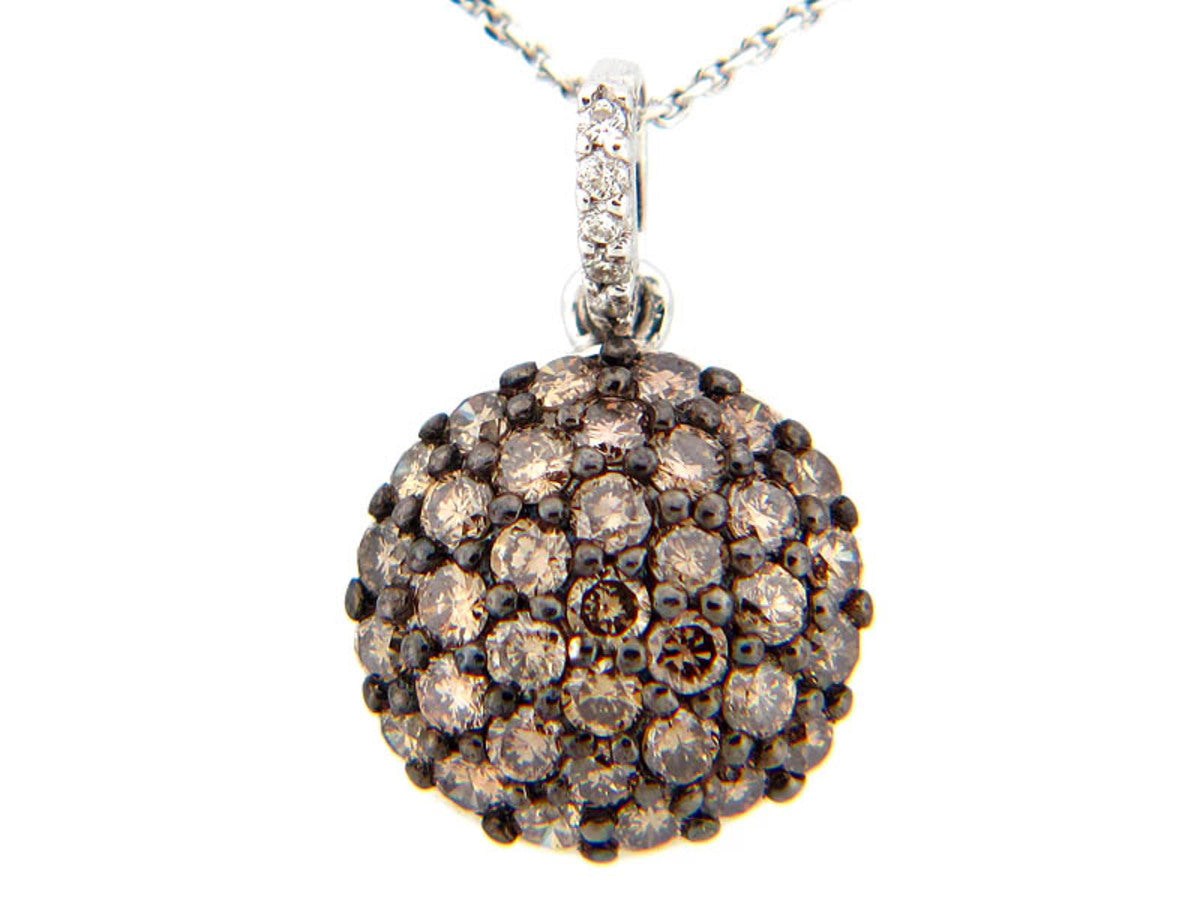 BROWN & WHITE DIAMOND PENDANT