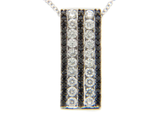 Black White Diamond Pendant, 14kw (R/N)