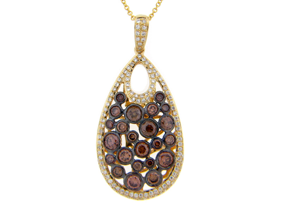 BROWN & WHITE DIAMOND PENDANT