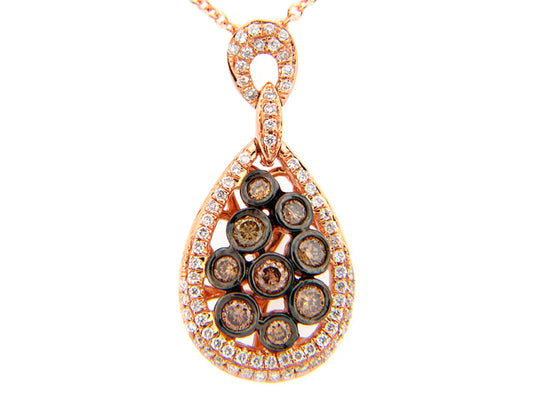 BROWN & WHITE DIAMOND PENDANT
