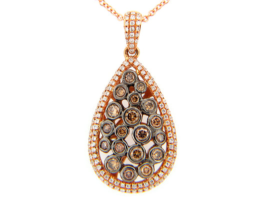 BROWN & WHITE DIAMOND PENDANT