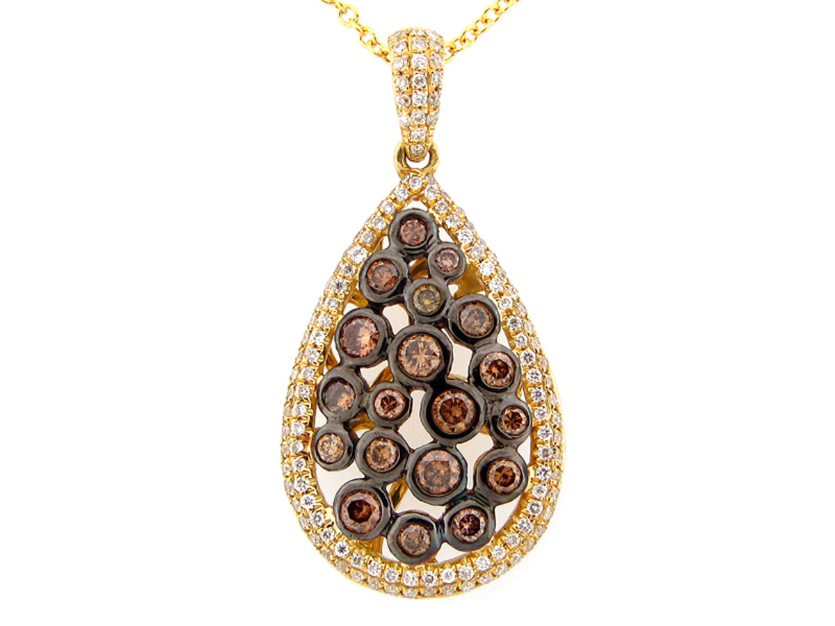 BROWN & WHITE DIAMOND PENDANT