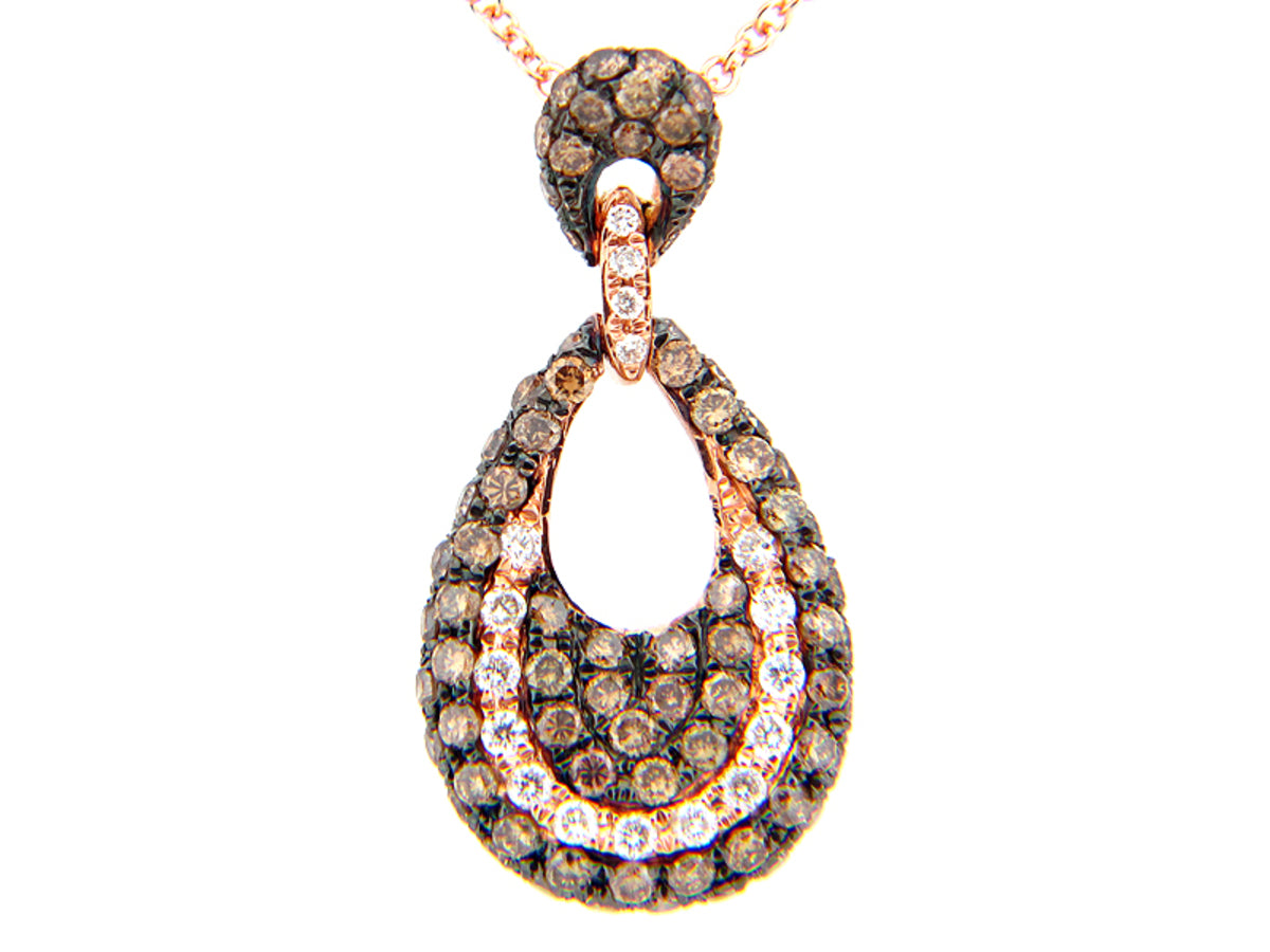 BROWN & WHITE DIAMOND PENDANT
