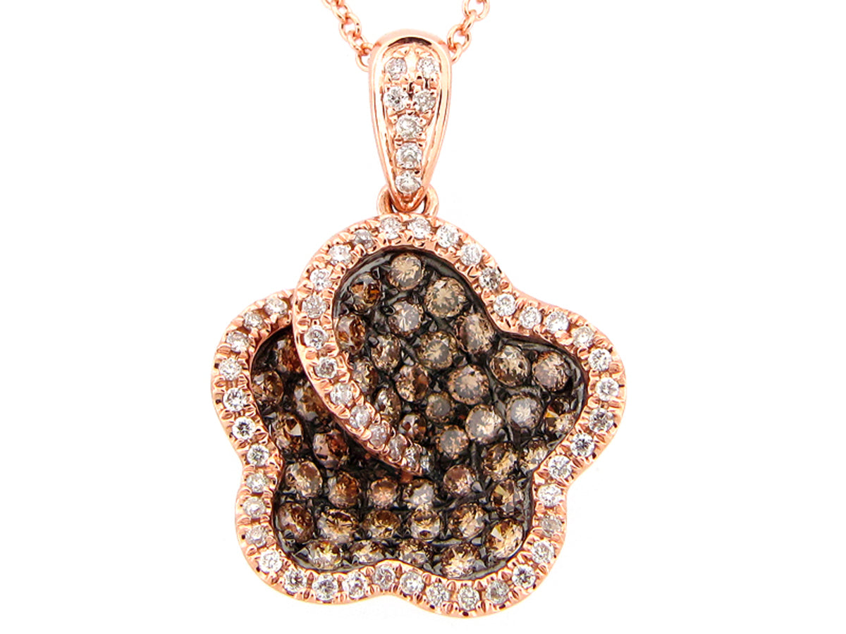 BROWN & WHITE DIAMOND PENDANT