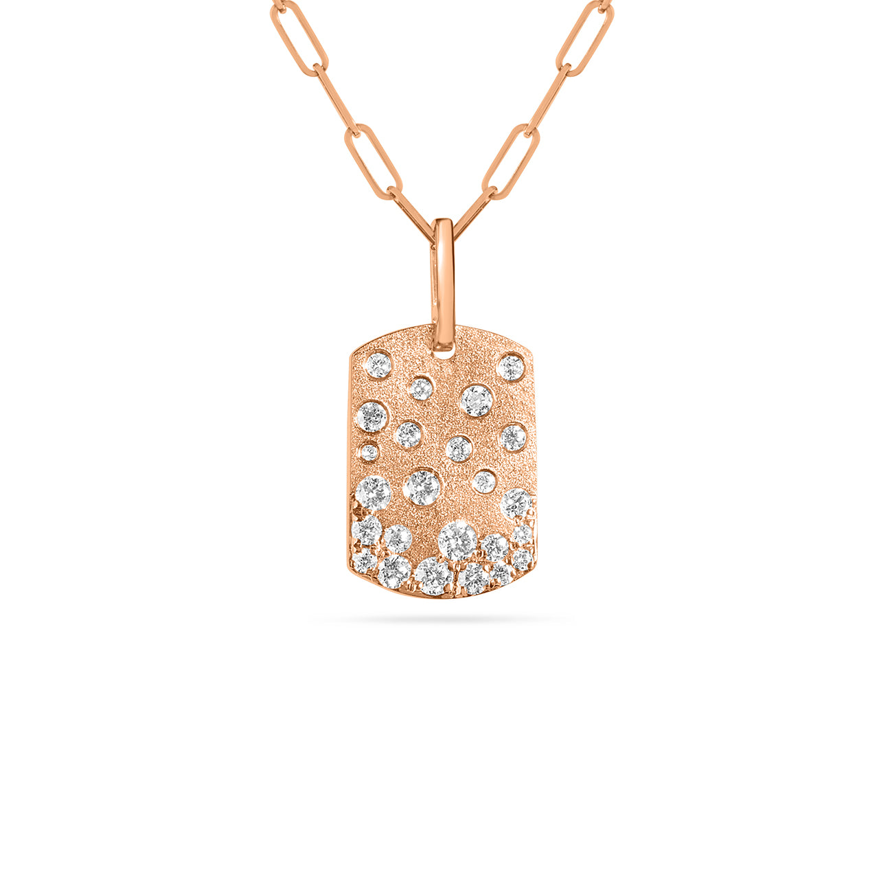 Diamond Confetti Signature Dog Tag Necklace