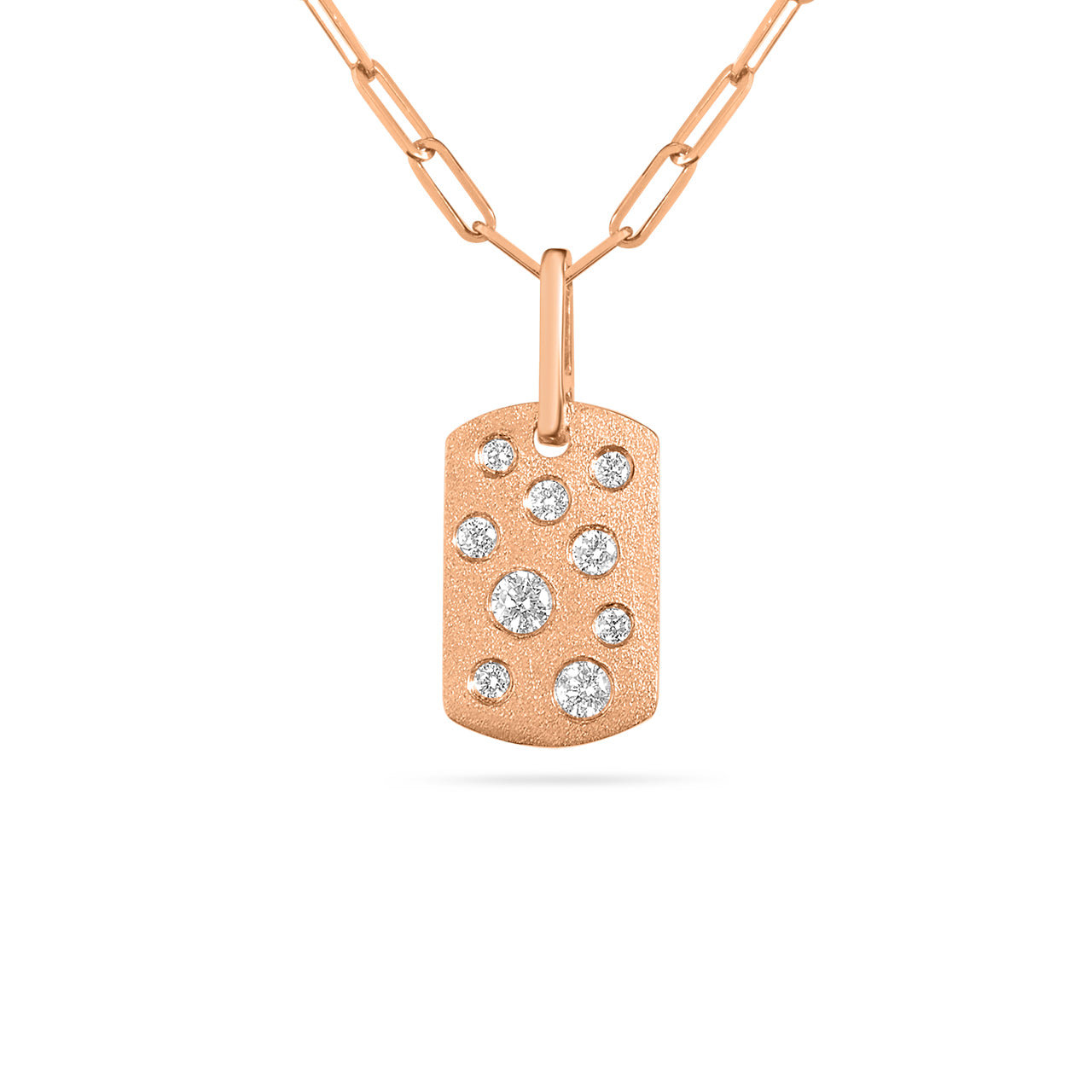 Diamond Confetti Mini Dog Tag Necklace