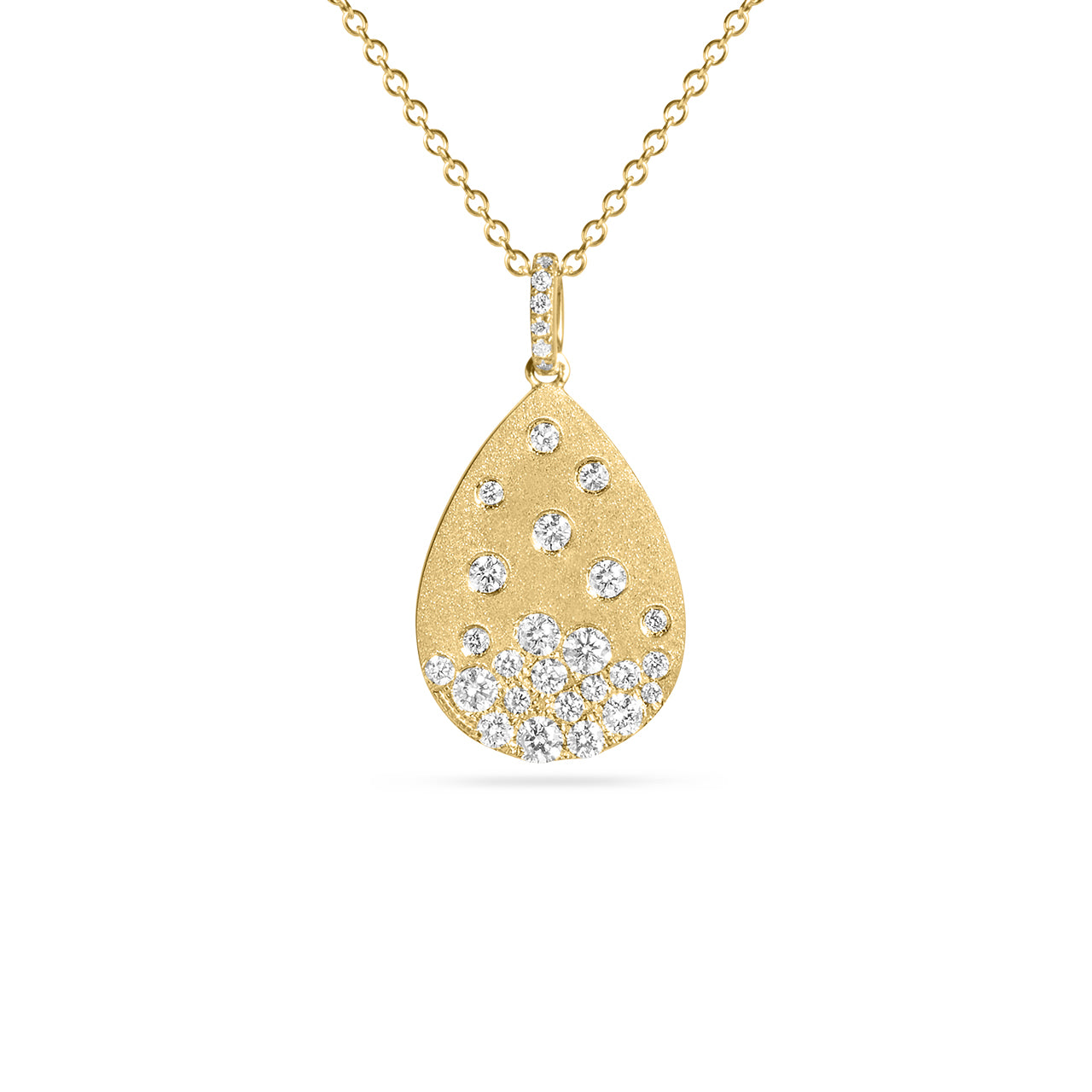 Diamond Confetti Pear Necklace