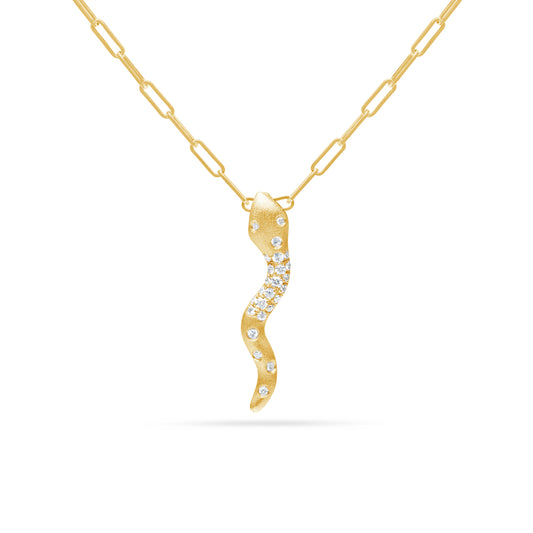 Diamond Confetti Snake Necklace