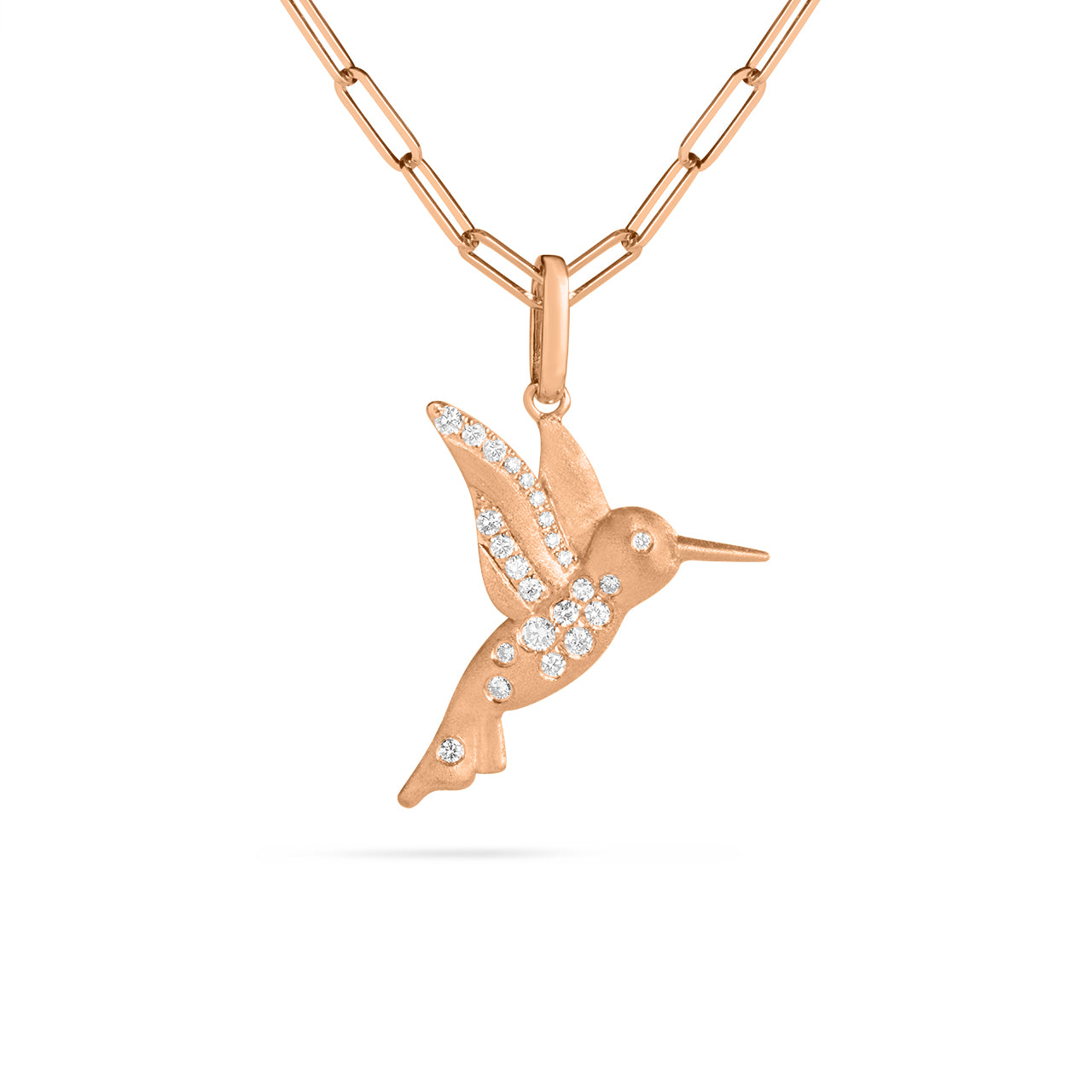 Diamond Confetti Hummingbird Pendant