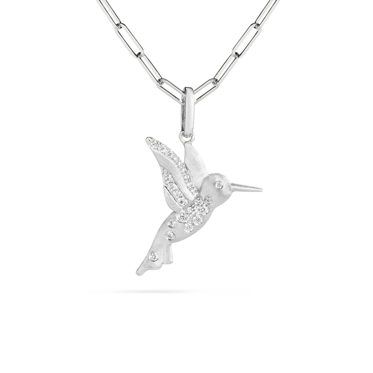 Diamond Confetti Hummingbird Pendant