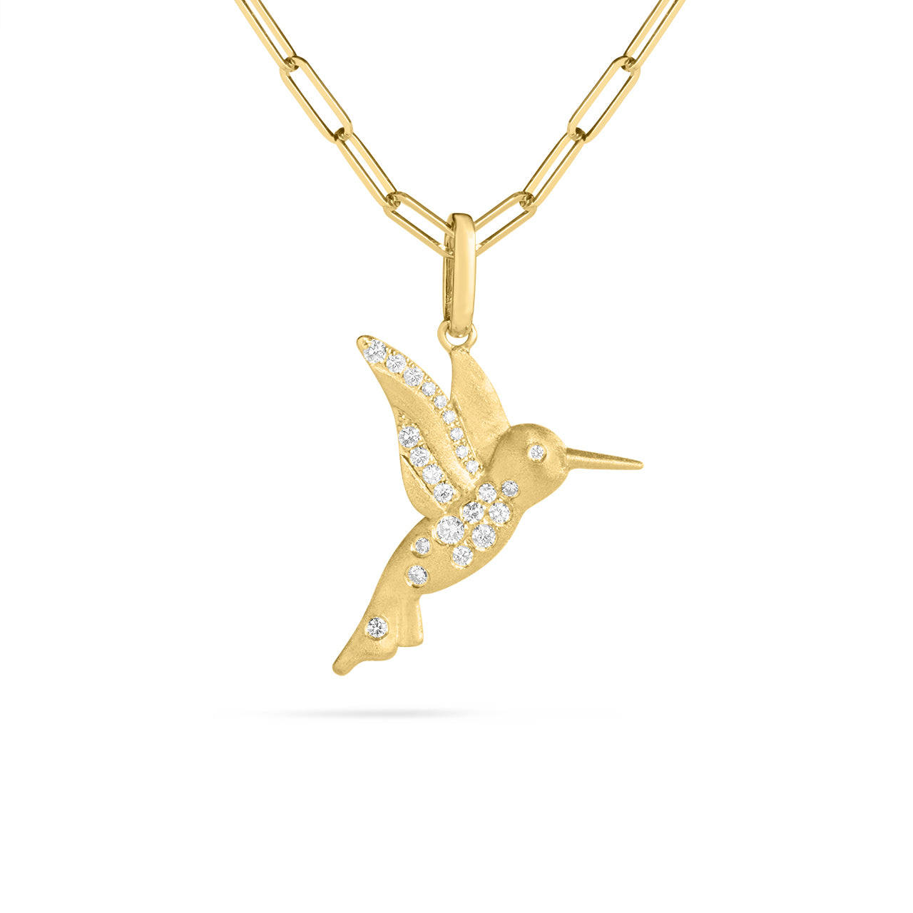 Diamond Confetti Hummingbird Pendant