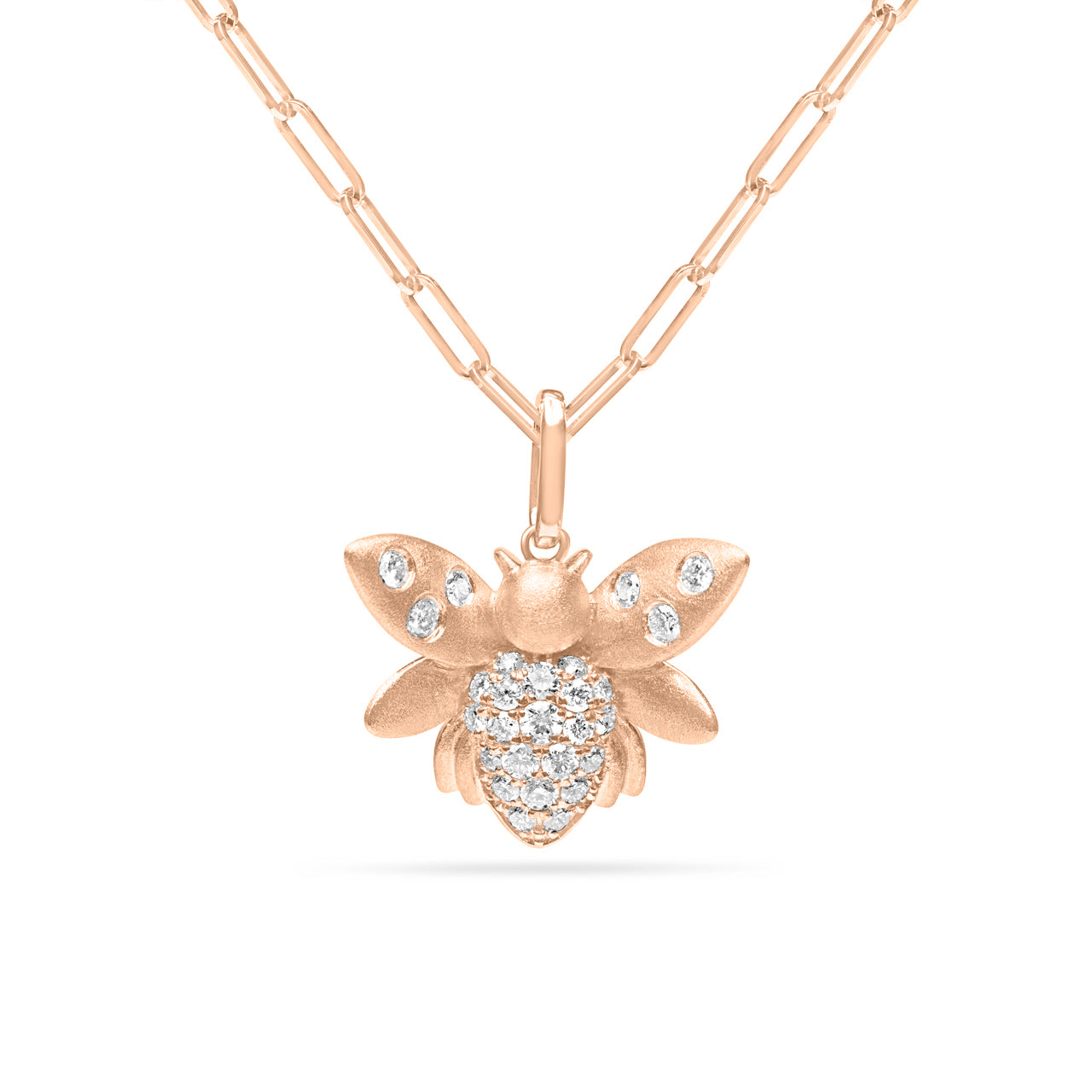 Diamond Confetti Bumblebee Necklace