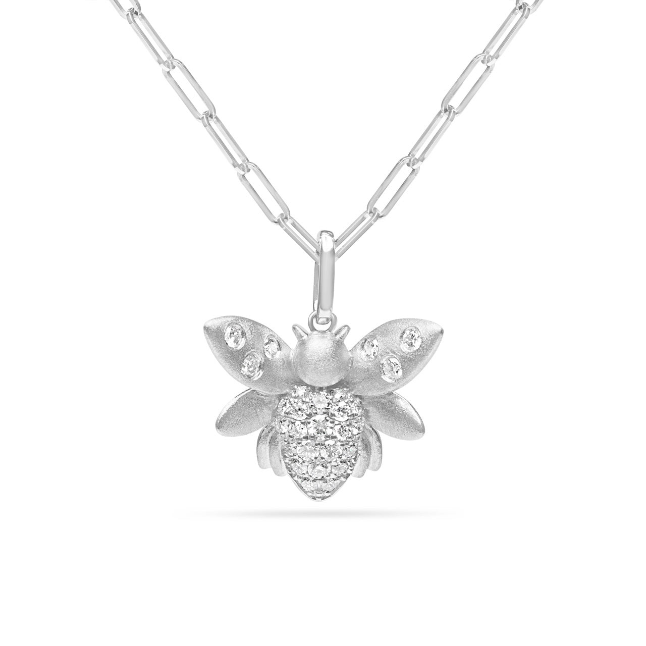 Diamond Confetti Bumblebee Necklace