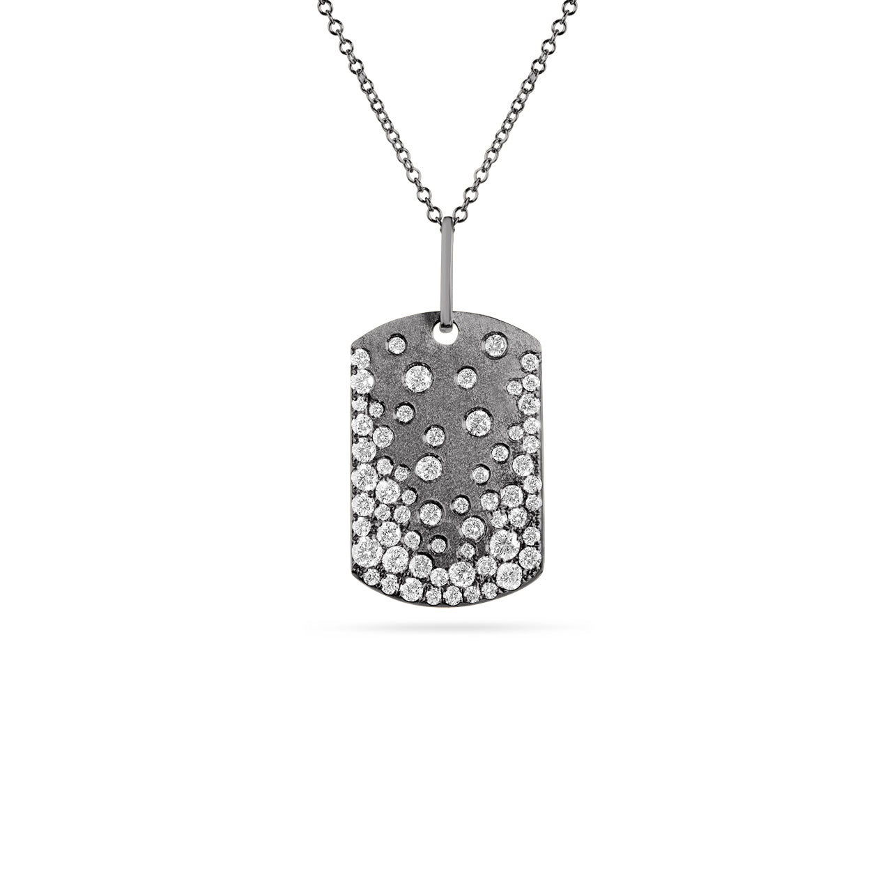Diamond Confetti Jumbo Dog Tag Necklace