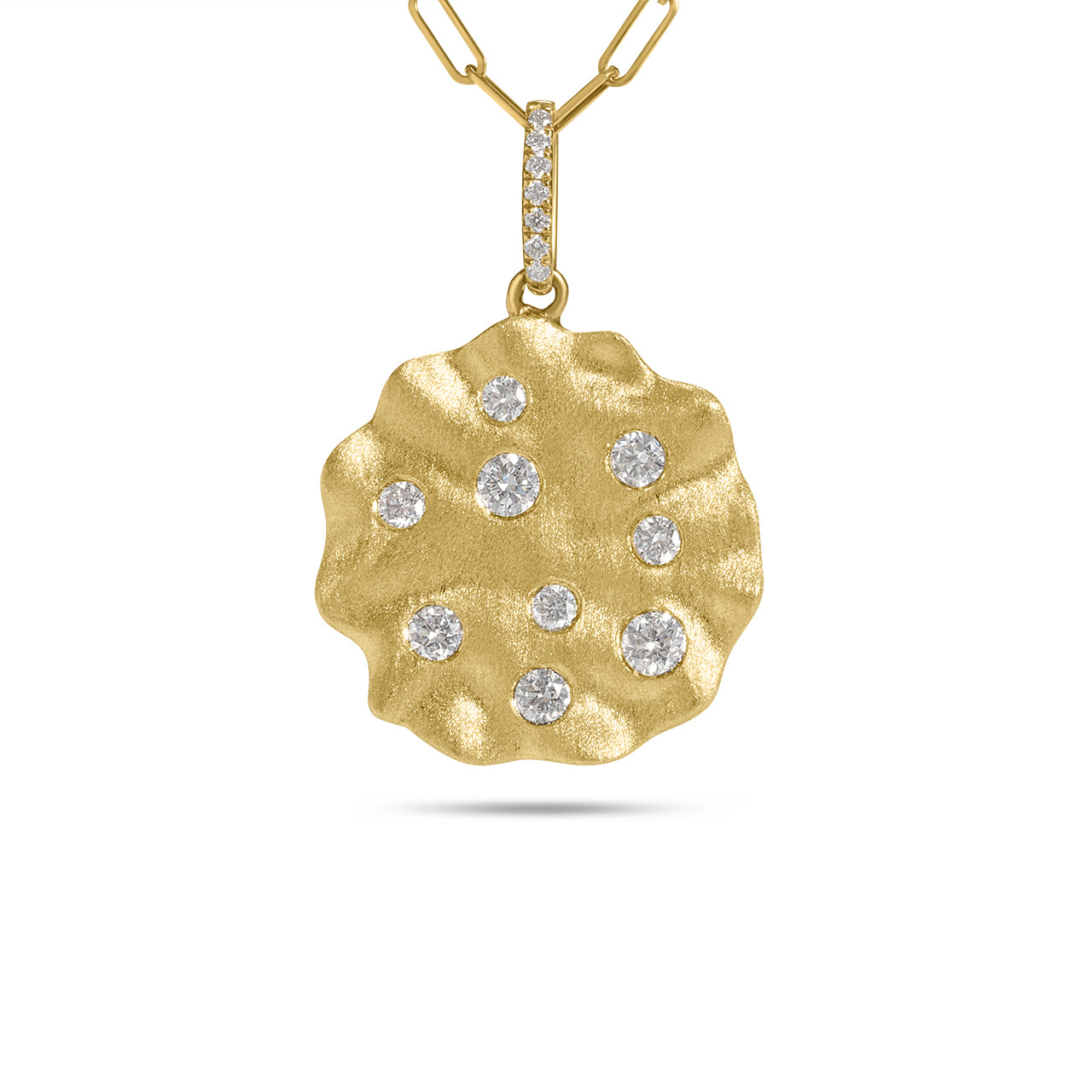Diamond Artisan Disc Necklace