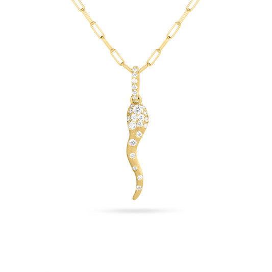 Diamond Confetti Cornicello Necklace