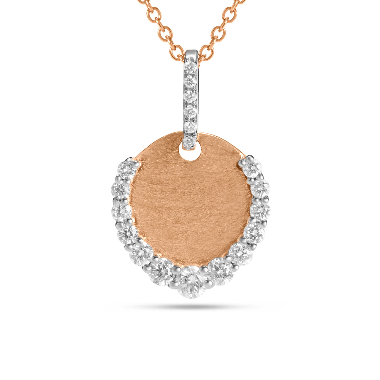 Diamond Graduated Disc Necklace