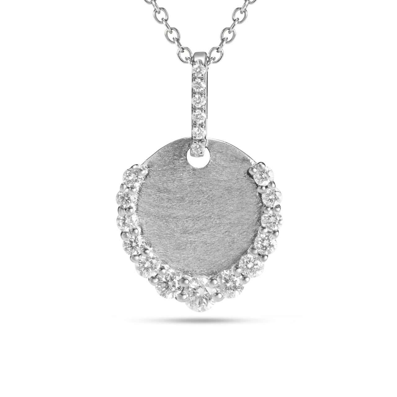 Diamond Graduated Disc Necklace
