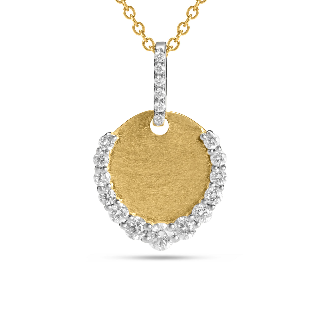 Diamond Graduated Disc Necklace