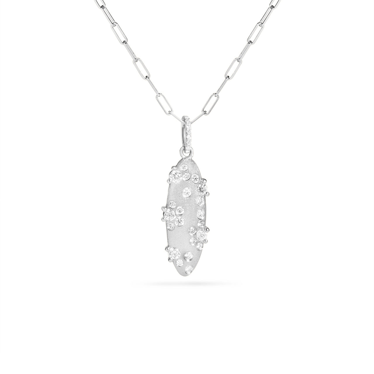 Diamond Oval Meteor Necklace