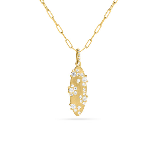 Diamond Oval Meteor Necklace