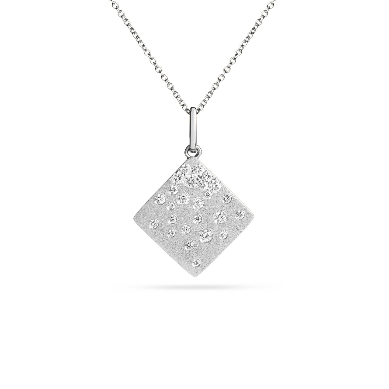 Diamond Confetti Square Necklace