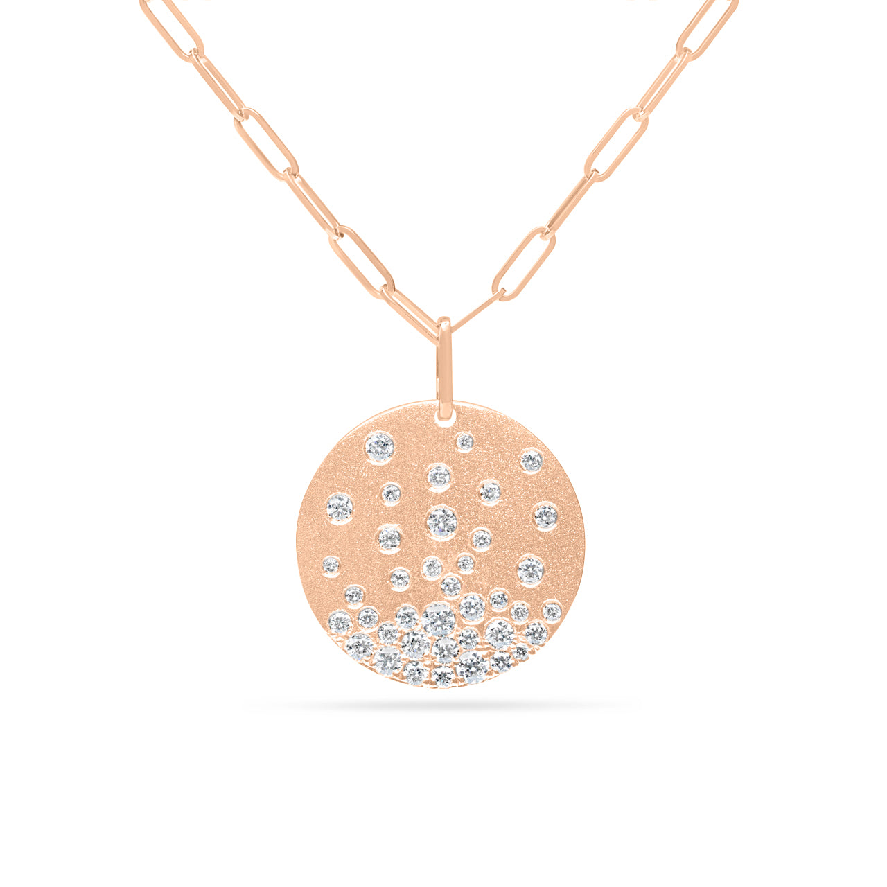 Diamond Confetti 20mm Disc Necklace