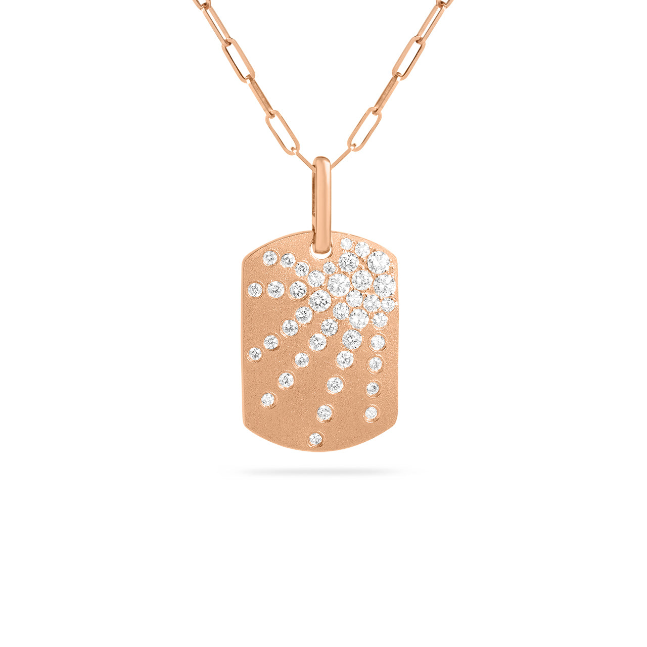 Diamond Dog Tag Galaxy Necklace