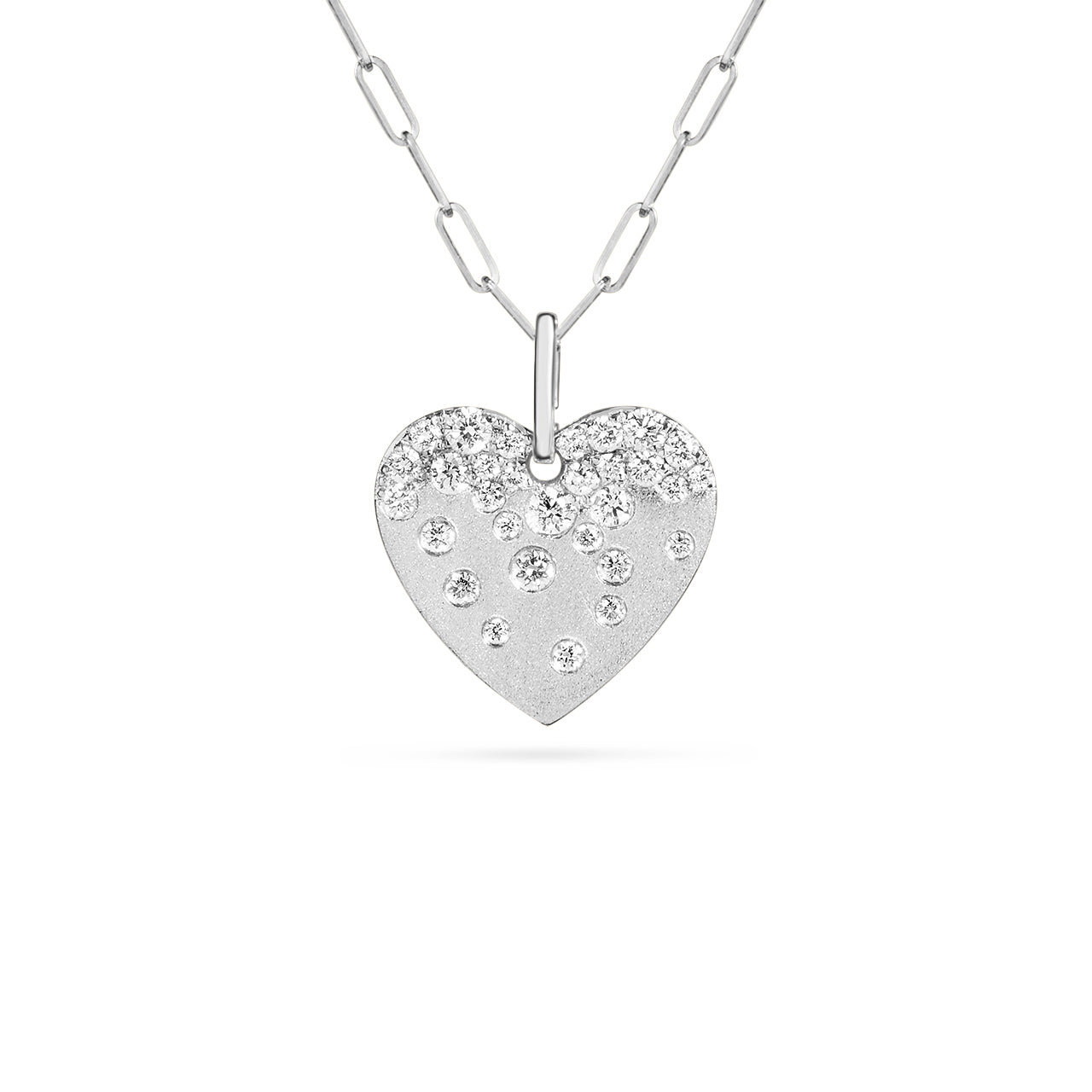 Diamond Confetti Heart Necklace
