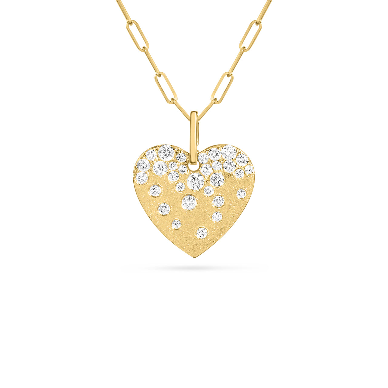 Diamond Confetti Heart Necklace