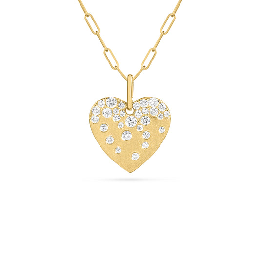 Diamond Confetti Heart Necklace