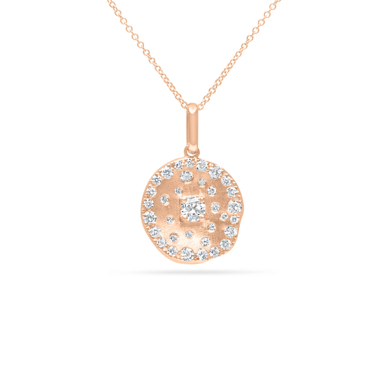 Diamond Confetti Artisan Disc Necklace