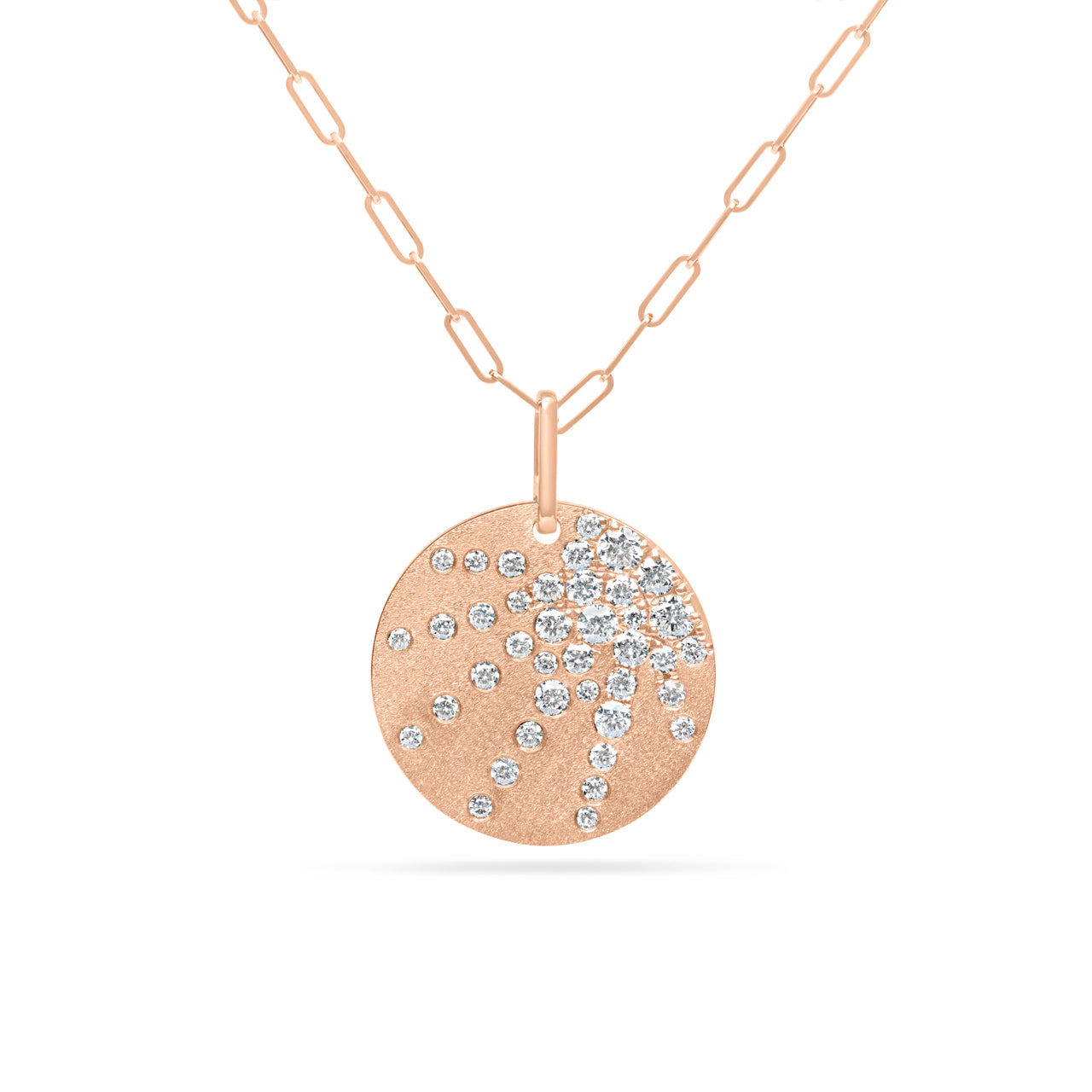 Diamond Galaxy Disc Necklace