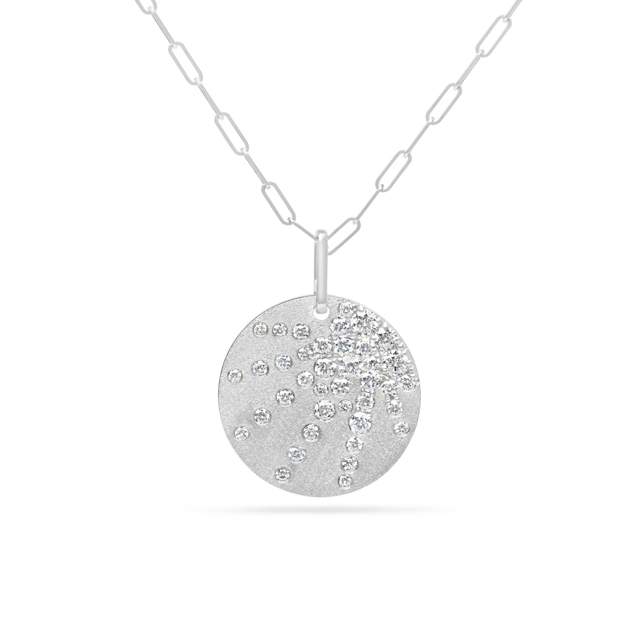 Diamond Galaxy Disc Necklace