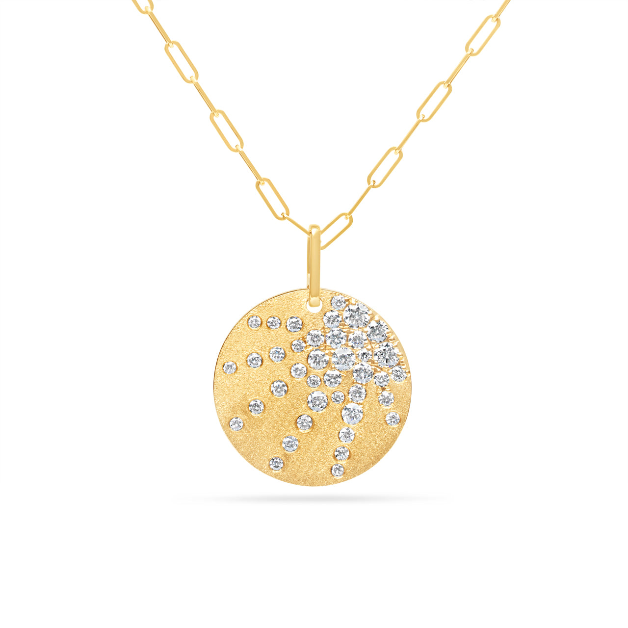Diamond Galaxy Disc Necklace
