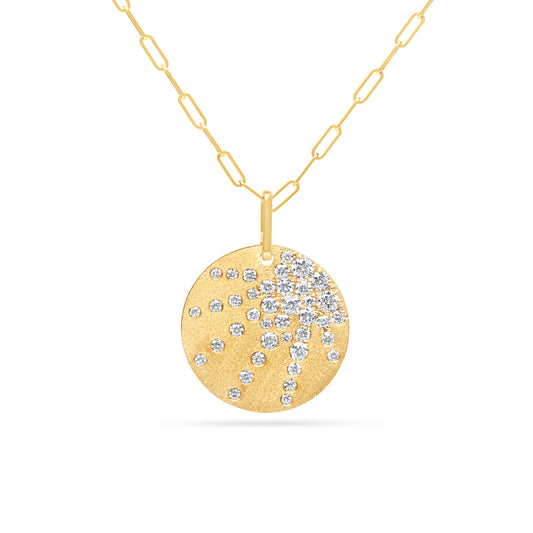 Diamond Galaxy Disc Necklace