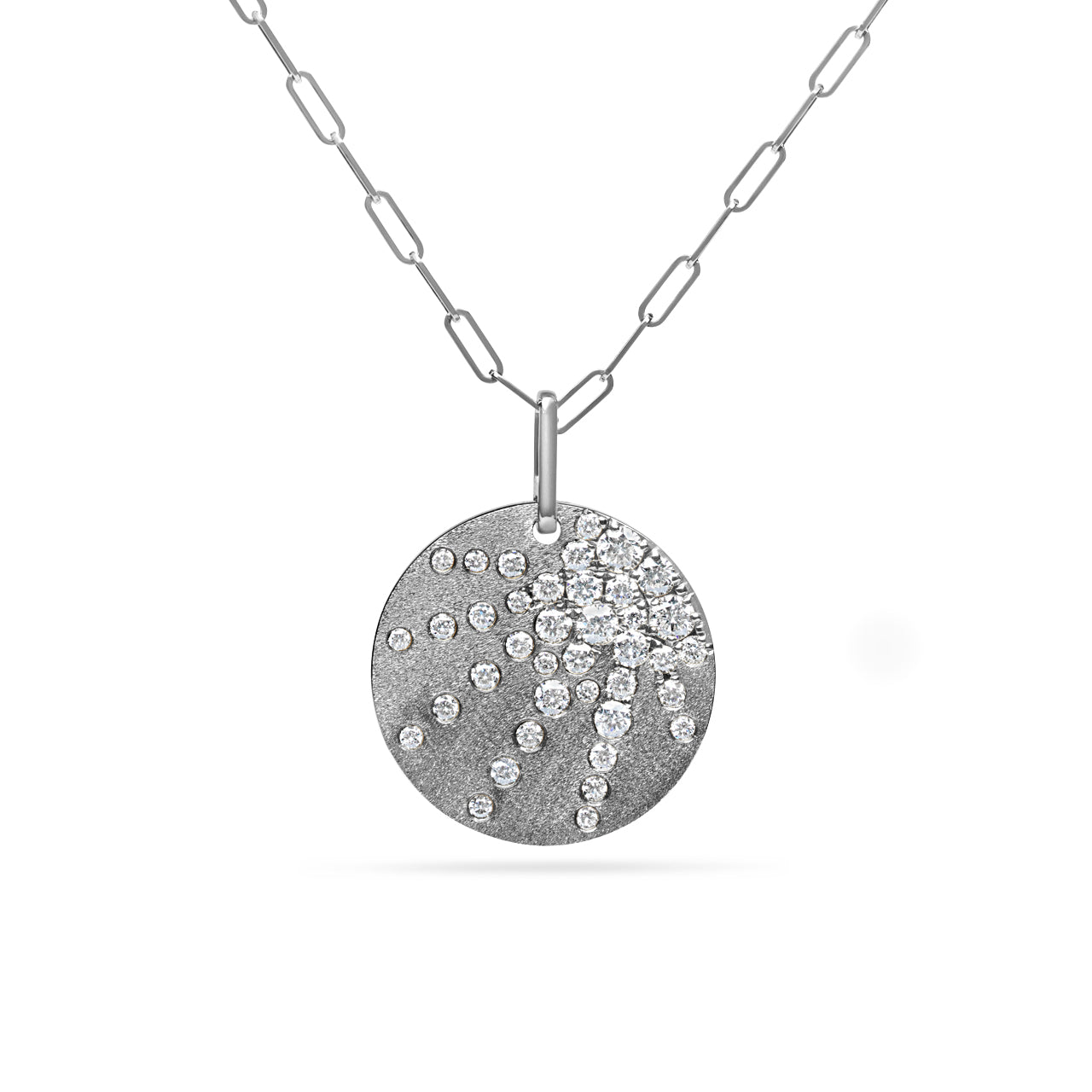 Diamond Galaxy Disc Necklace